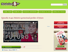 Tablet Screenshot of metabolismotv.com